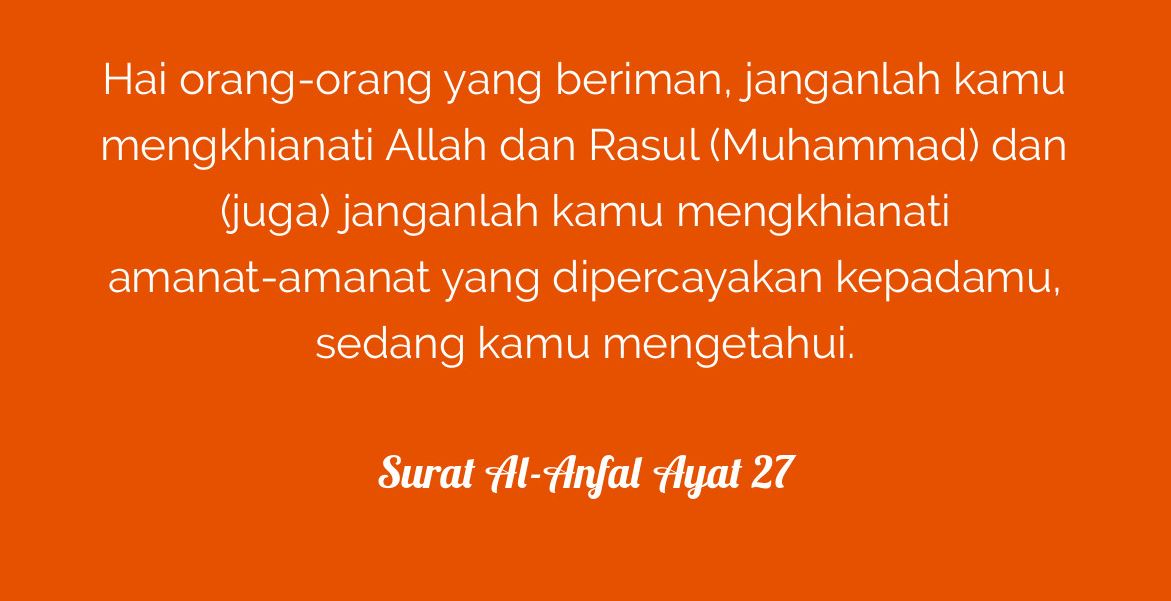 Antara Amanah dan Khianat